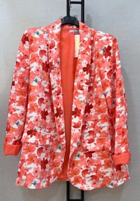​Blazer Fluide à Imprimé Floral