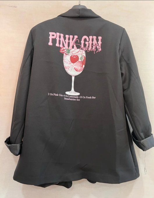​Blazer Imprimé "Pink Gin Spritz"