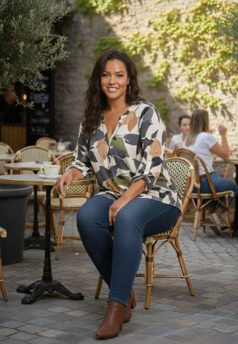 ​Blouse Évasion aux Motifs Abstraits