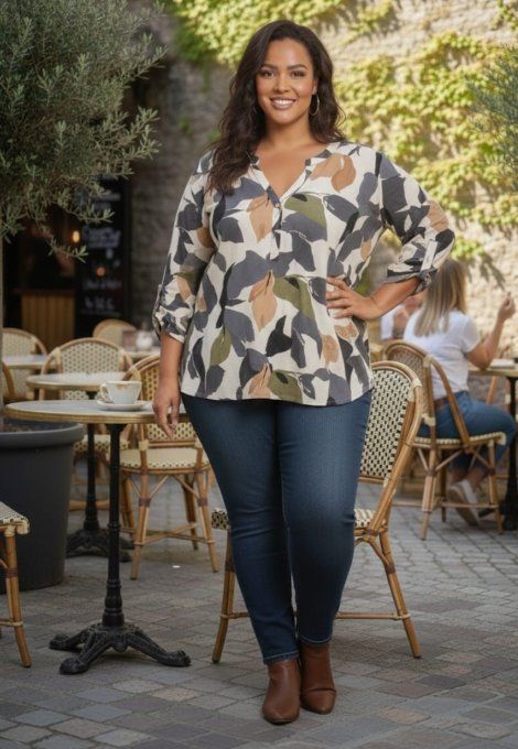 ​Blouse Évasion aux Motifs Abstraits