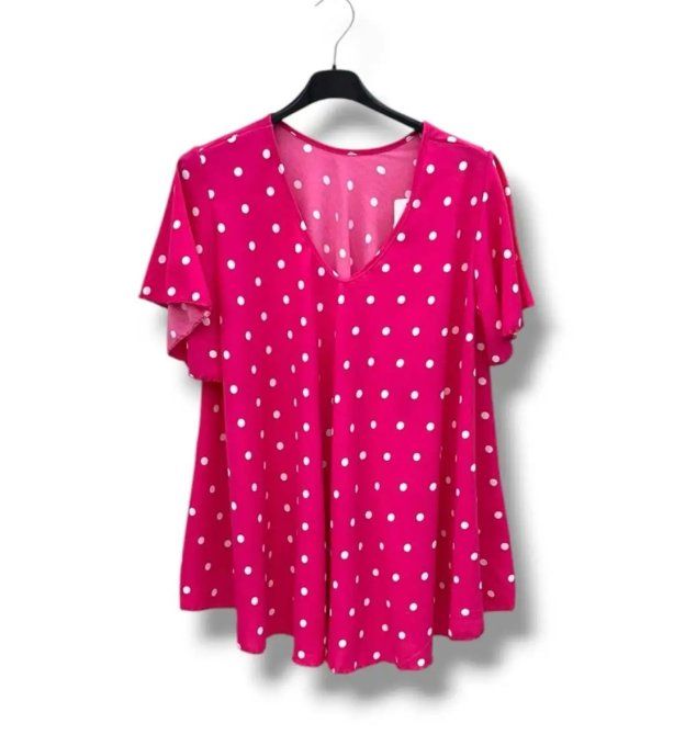 ​Blouse Fluide & Pois Blancs