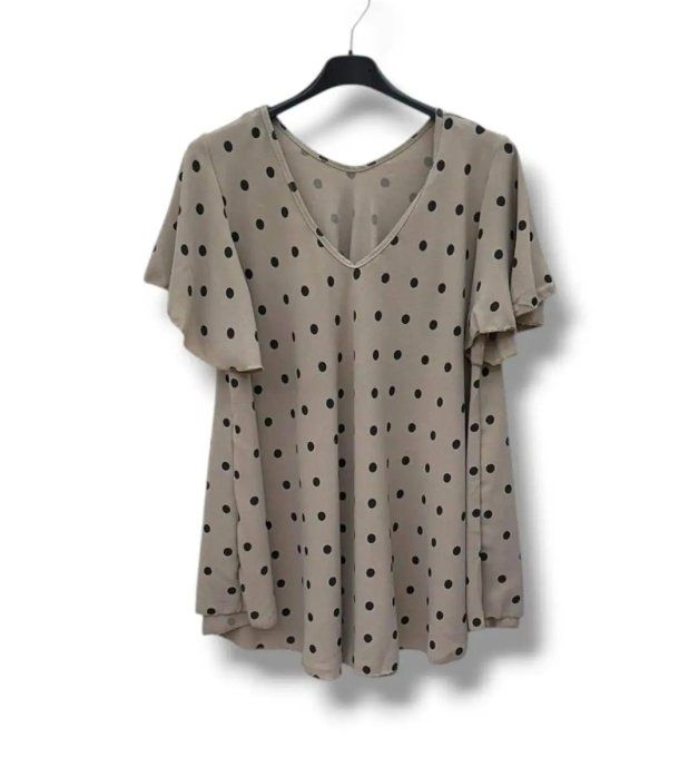 ​Blouse Fluide & Pois Blancs