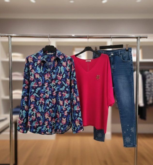 ​Chemise fluide à imprimé floral