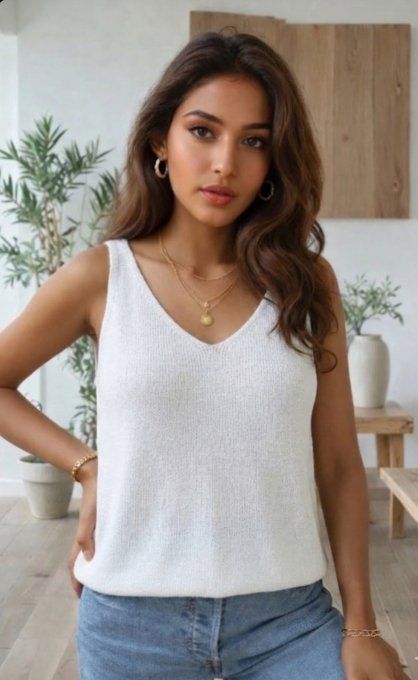 ​Débardeur en Maille Irisée