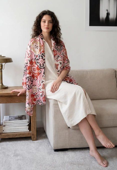 ​Foulard Graphique aux Motifs Mosaïque