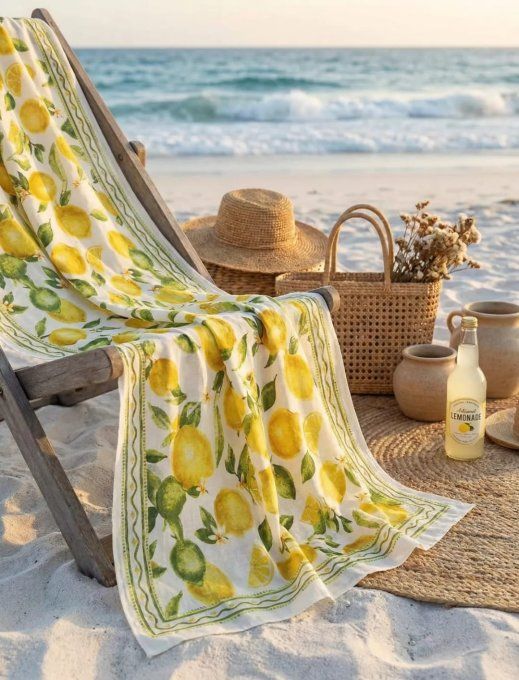 ​Foulard & Paréo & Imprimé Citrons Vitaminé