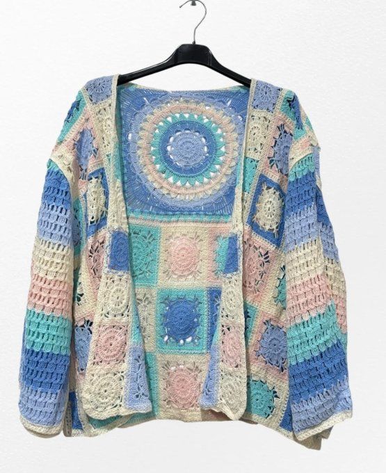 ​Gilet en Maille Crochetée & Rosace au Dos
