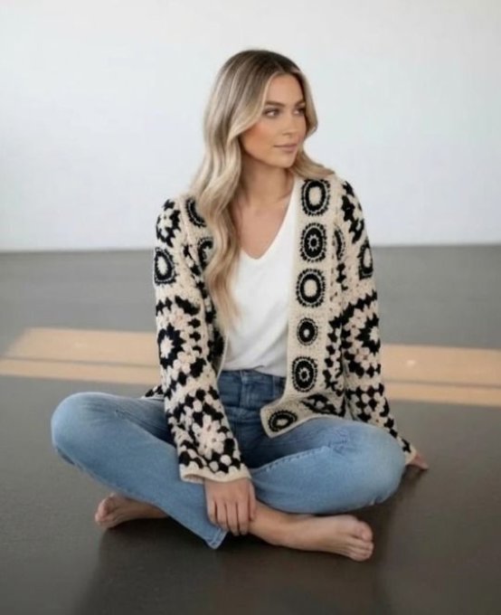 ​Gilet en Maille Crochetée 