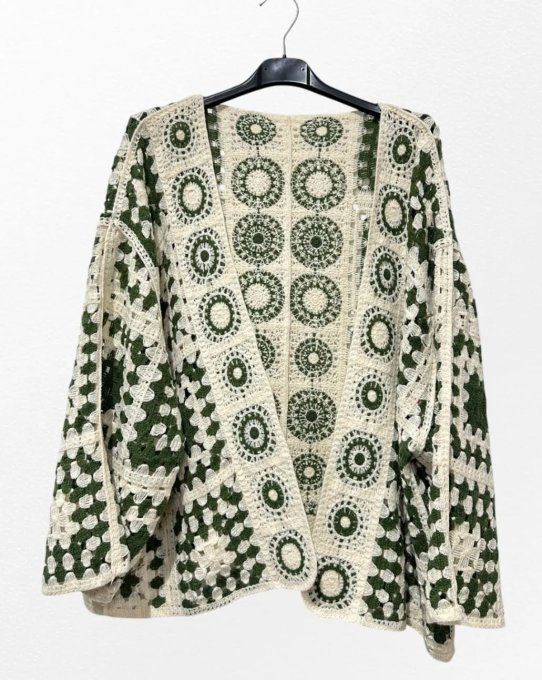 ​Gilet Oversize en Maille Crochetée