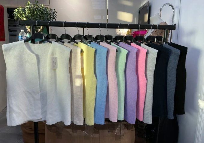 Gilet Sans Manches en Maille "Nuage"