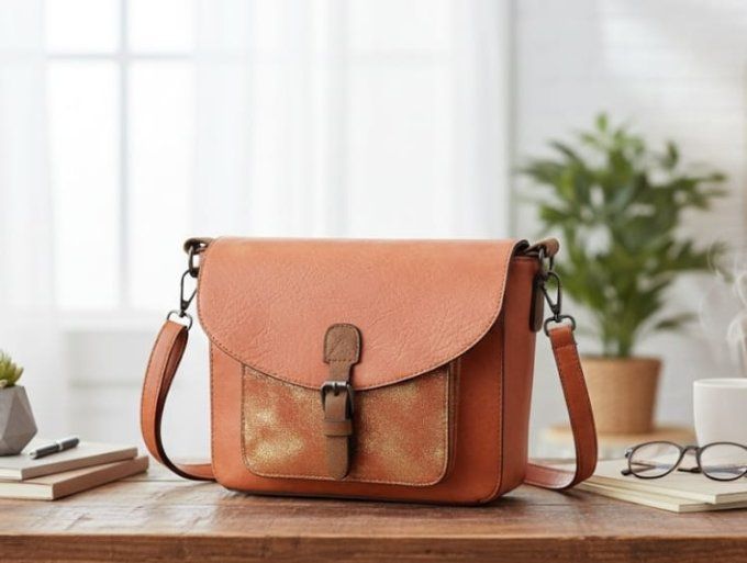 ​Le Sac Besace "Orange & Or"