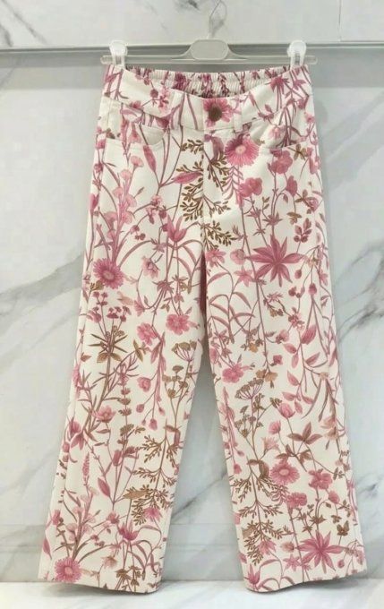 ​Pantalon Large Fluide & Imprimé Floral