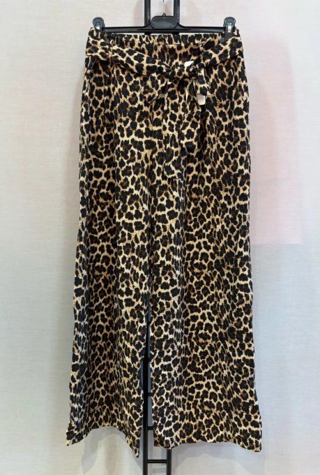 ​Pantalon Large Fluide Imprimé Léopard "Wild" ?