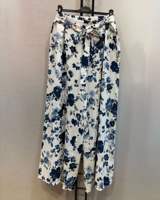 ​Pantalon Large Fluide "Jardin d'Hiver"  
