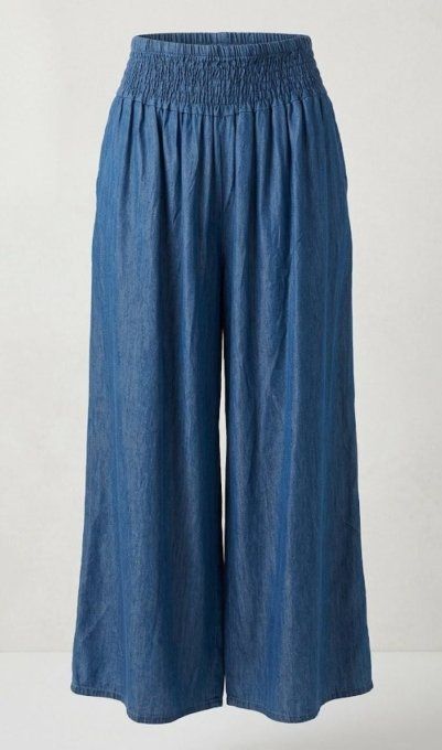 ​Pantalon Palazzo Effet Denim