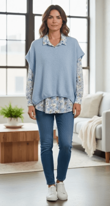 ​Pull sans Manche Oversize