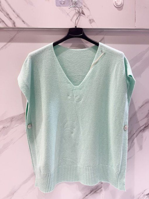 ​Pull Sans Manches - Col en V