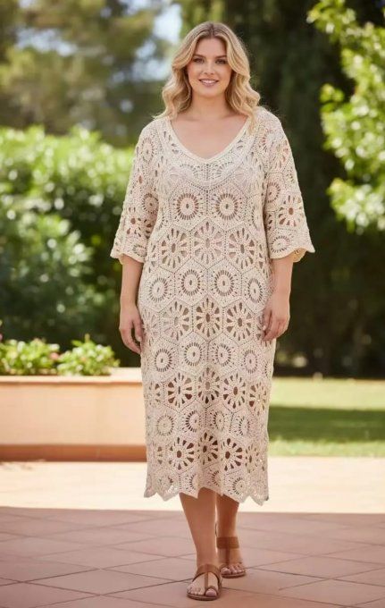 ​Robe Longue en Crochet "Esprit Solaire"