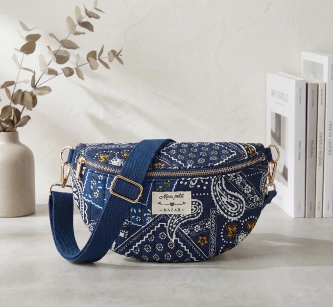 ​Sac Banane Matelassé "Mon Petit Bazar"