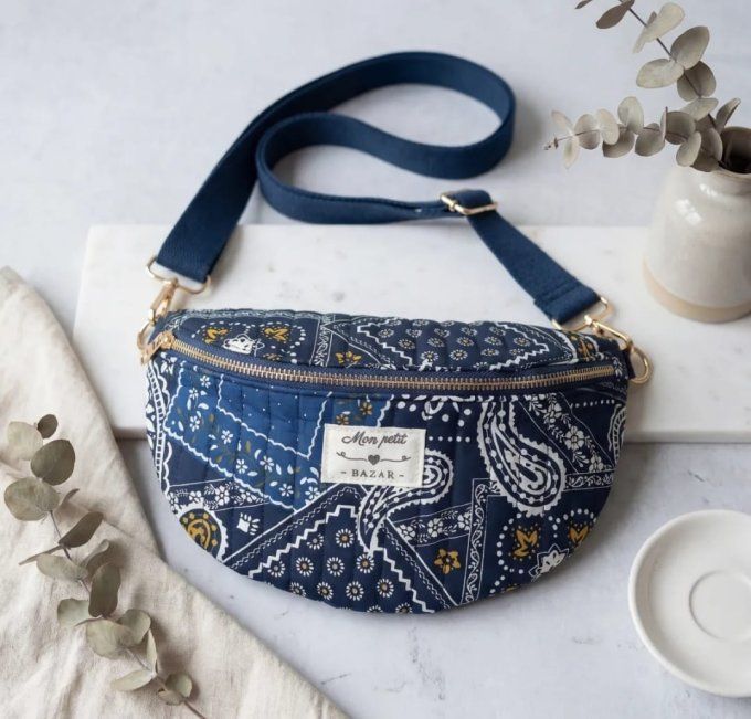 ​Sac Banane Matelassé "Mon Petit Bazar"