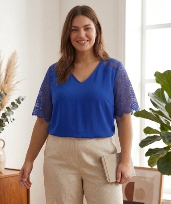 ​Top Fluide & Manches dentelle