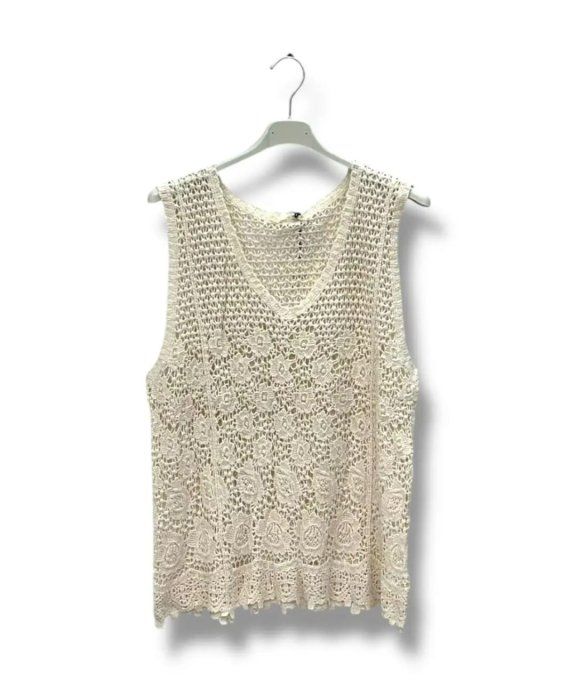 ​Top sans manches en Crochet "Esprit Bohème"