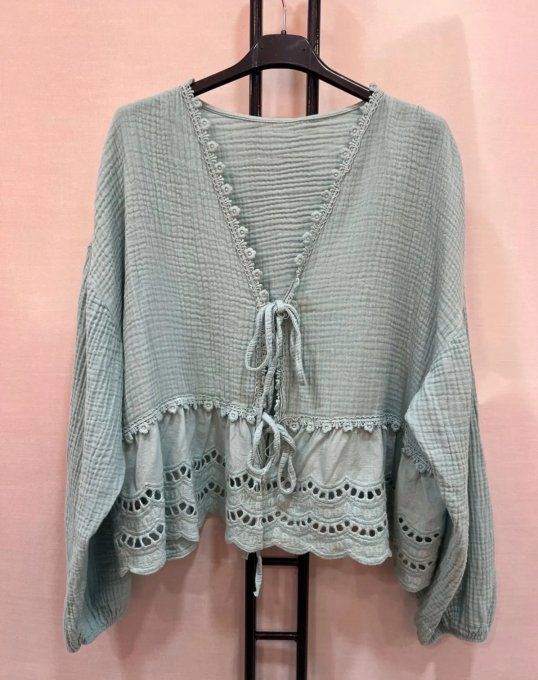 ​Tunique Gilet Gaze de Coton "Aura Bohème"