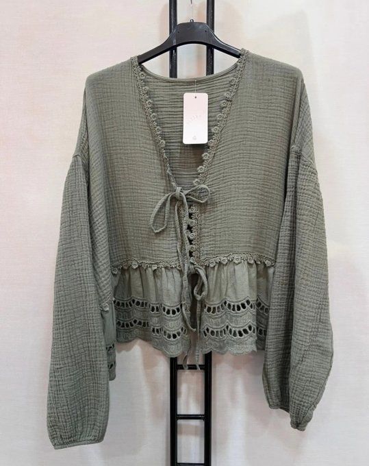 ​Tunique Gilet Gaze de Coton "Aura Bohème"