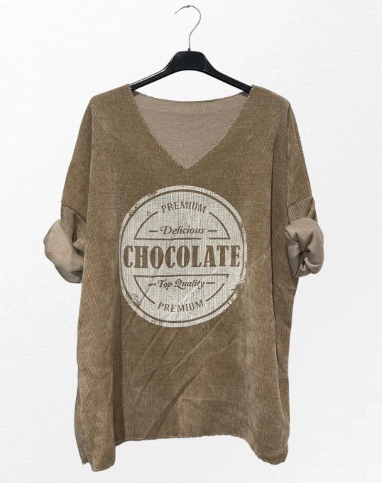 ​Tunique  Motif 'Premium Chocolate' Velours