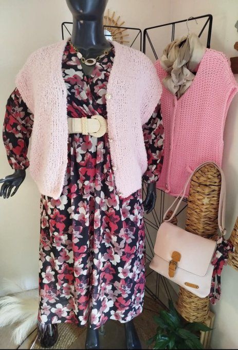 Gilet sans manches Rose pâle