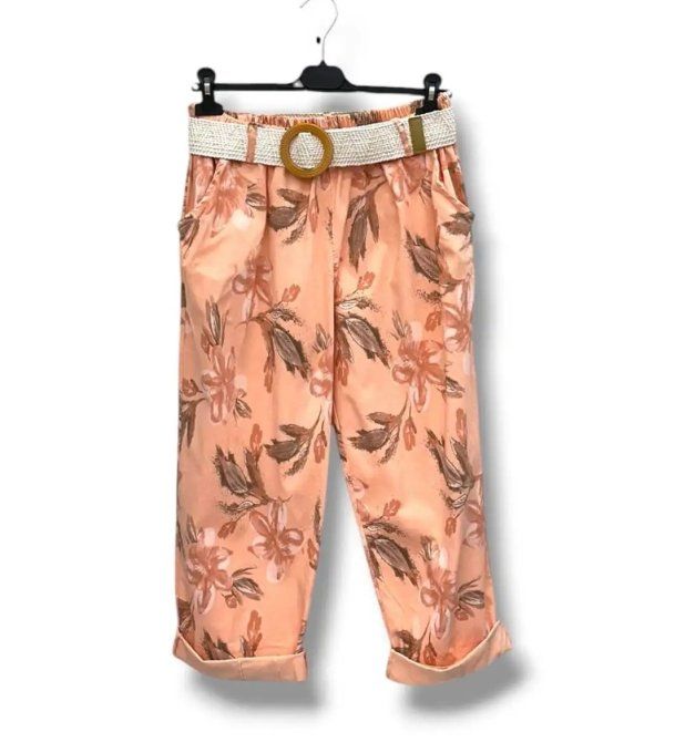 Pantalon 7/8ème Fluide Imprimé Floral "Capri"