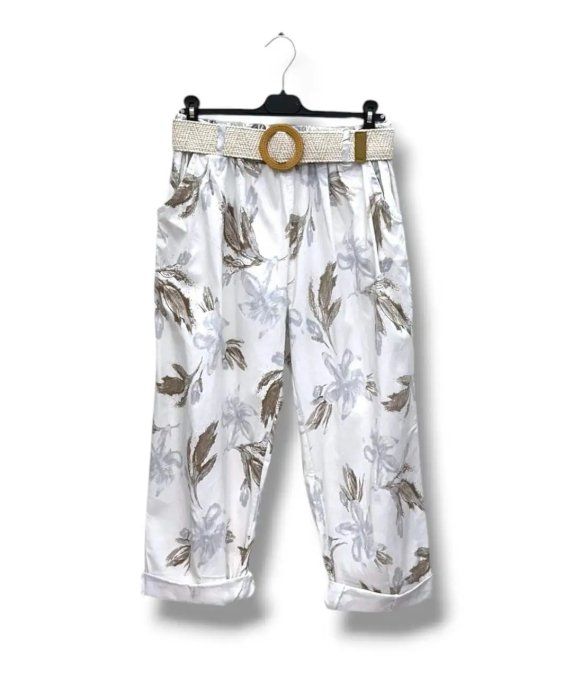 Pantalon 7/8ème Fluide Imprimé Floral "Capri"