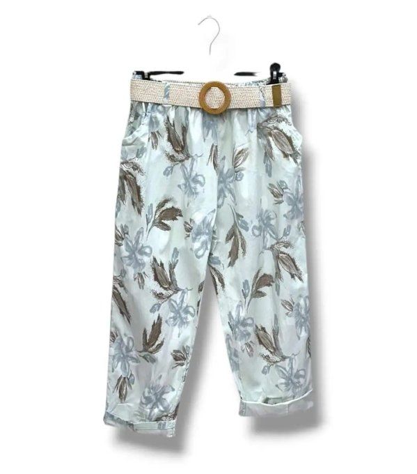Pantalon 7/8ème Fluide Imprimé Floral "Capri"