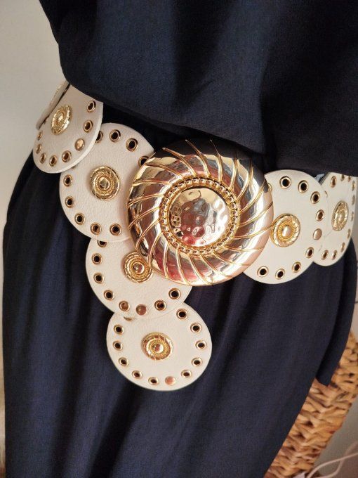 Ceinture à Disques & Boucle Dorée