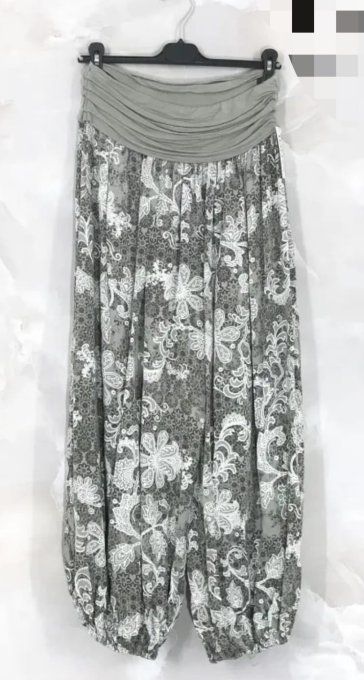 Pantalon Sarouel "Jardin Secret" Imprimé Mystique 