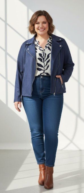 Perfecto suédine Bleu Marine Chic