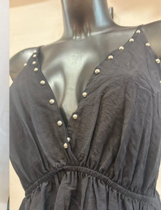 Robe Longue Fluide à Clous  