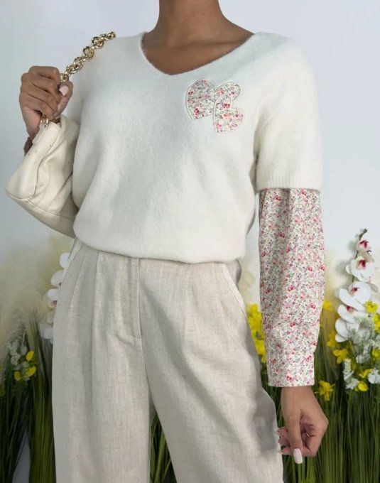 ​Pull 2-en-1 - Manches Liberty