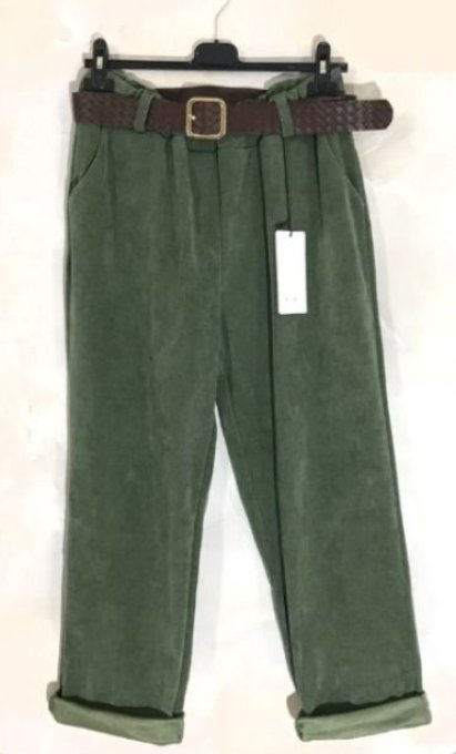 ​Pantalon en Velours & Sa Ceinture 