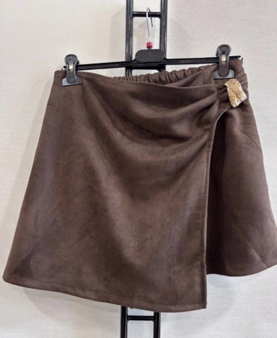 Jupe-Short Élégante en Suédine 