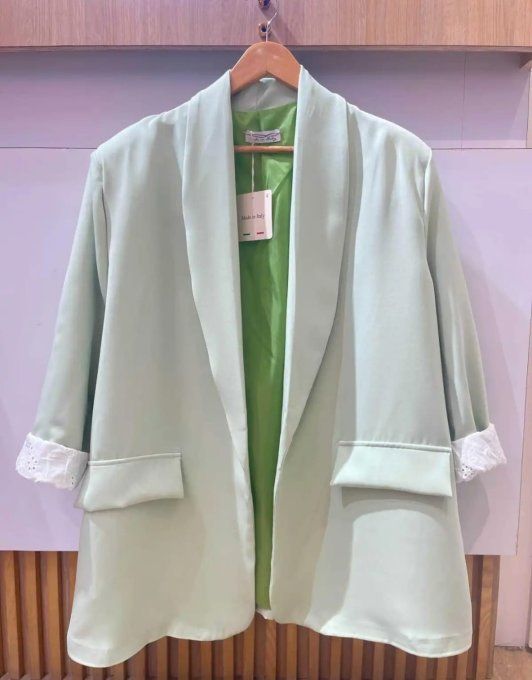 Blazer Fluide & Revers Dentelle