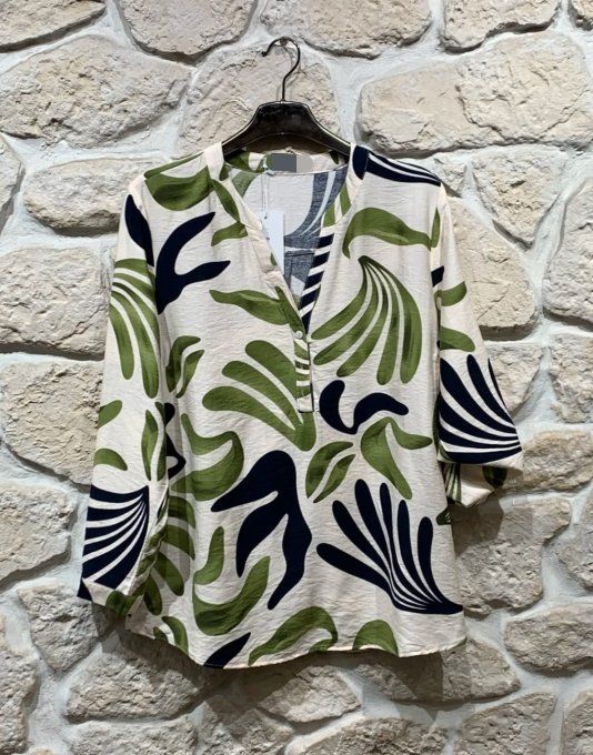 Blouse aux Imprimés Abstraits