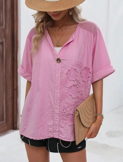 Blouse Bohème & Fleurs Relief 