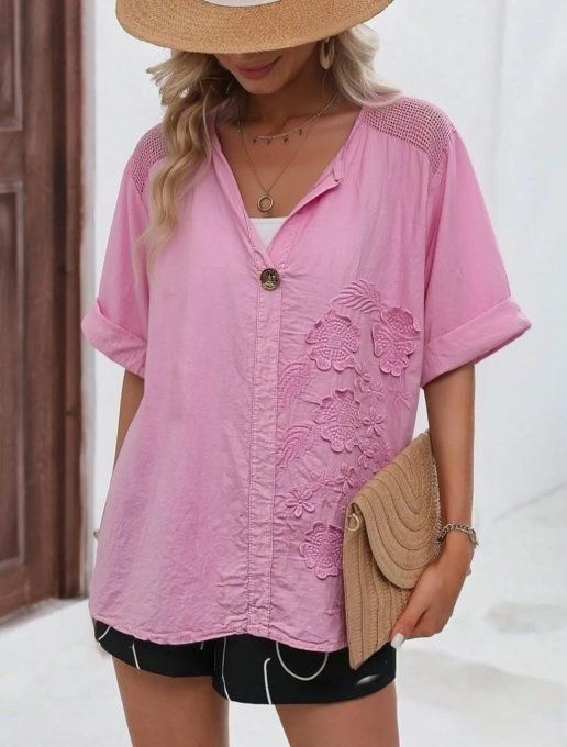 Blouse Bohème & Fleurs Relief