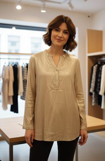 Blouse Dorée Étincelante