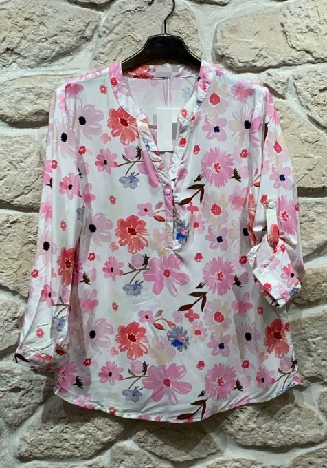 Blouse Fleurie Rose et Lilas 