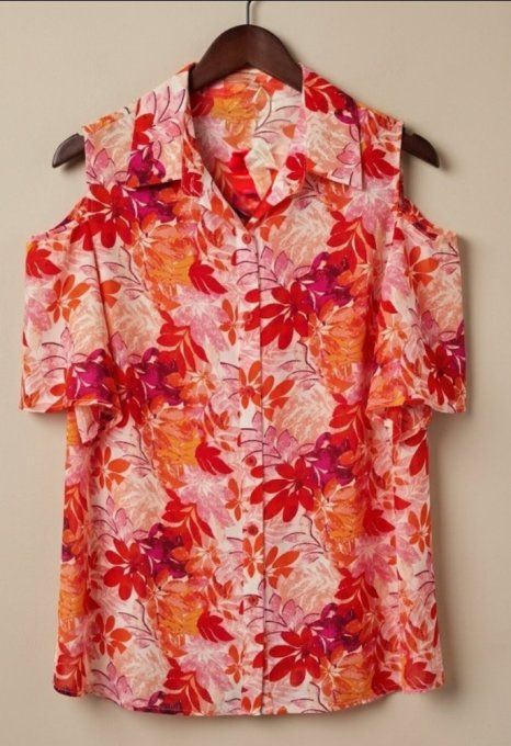 Blouse Fluide à Épaules Dénudées Imprimé Floral "Bahia"