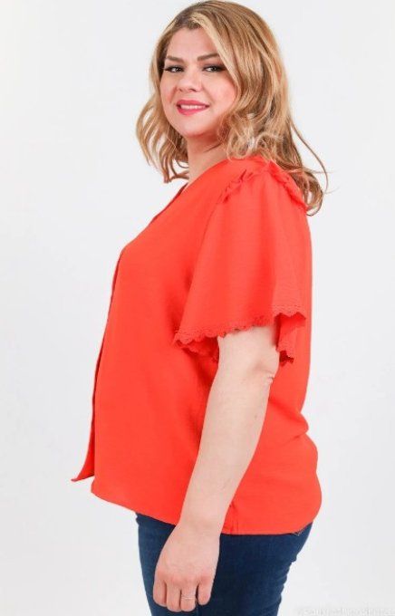 Blouse Fluide "Douceur Corail"