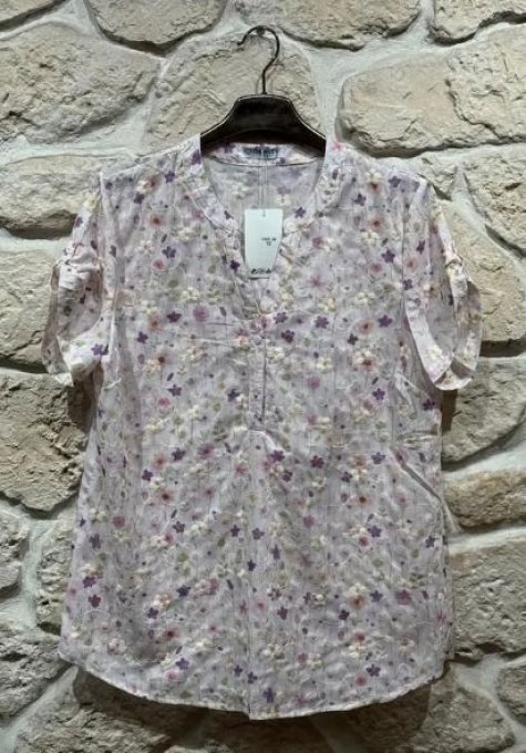 Blouse légère à imprimé floral printanier 