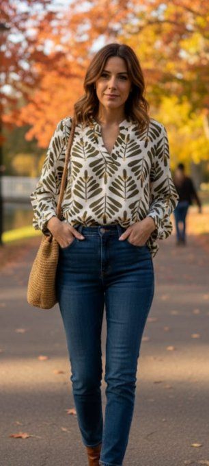 ​Chemisier Fluide : L'Imprimé Végétal Tendance